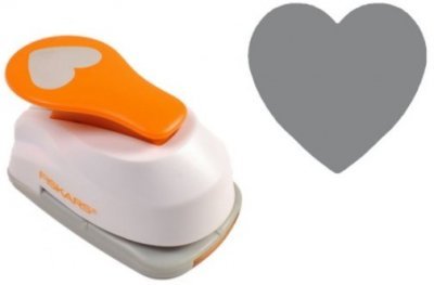 Fiskars ozdobná děrovačka srdce M