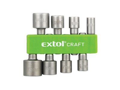 EXTOL CRAFT hlavice nástrčné do vrtačky, sada 8ks, 5-13mm, 10213