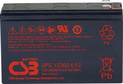 Akumulátor CSB 12V, 7,1Ah (UPS123606 F2F1)