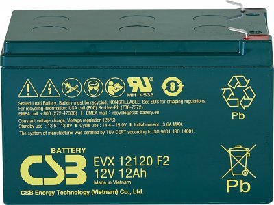 Akumulátor CSB 12V, 12Ah (EVX12120 F2)