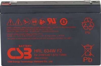 Akumulátor CSB 6V, 9Ah (HRL634W F2)