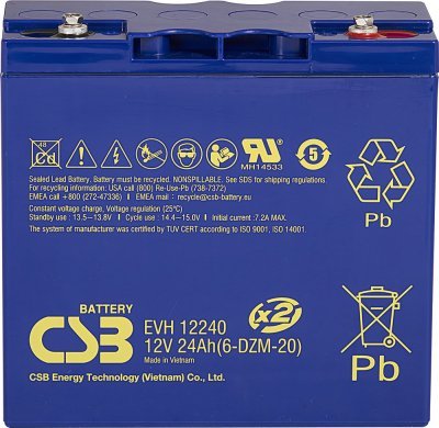 Akumulátor CSB 12V, 24Ah (EVH12240)