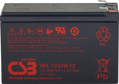 Akumulátor CSB 12V, 9Ah (HRL1234W F2)