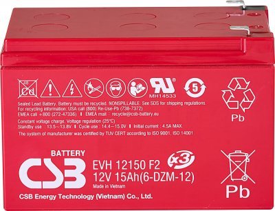 Akumulátor CSB 12V, 15Ah (EVH12150 F2)
