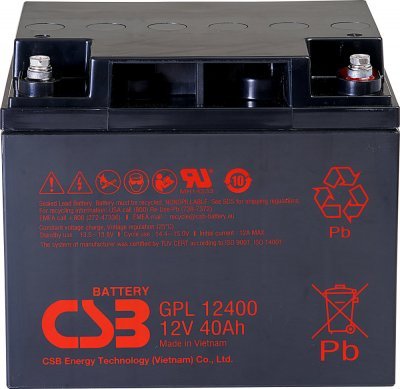 Akumulátor CSB 12V, 40Ah (GPL12400 I)