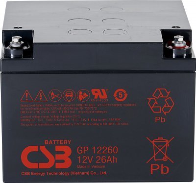 Akumulátor CSB 12V, 26Ah (GP12260 I)