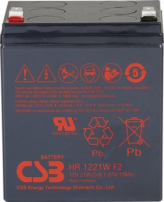 Akumulátor CSB 12V, 5,1Ah (HR1221W F2)