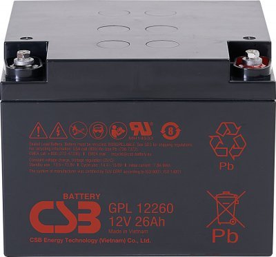 Akumulátor CSB 12V, 26Ah (GPL12260 I)