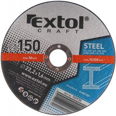 EXTOL CRAFT kotouče řezné na kov, 5ks, 150x1,6x22,2mm, 106930