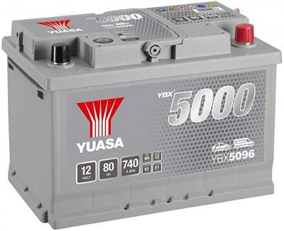 Autobaterie Yuasa YBX5000 Silver High Performance SMF 12V, 80Ah, 740A, YBX5096