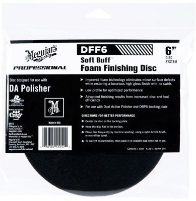 Meguiar's Soft Buff Foam Finishing Disc 6"