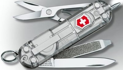 Multifunkční kapesní nůž Victorinox Signature Lite 58 mm stříbrný transparentní