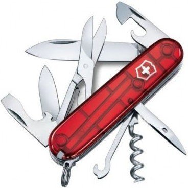 Multifunkční kapesní nůž Victorinox Spartan 91 mm červený transparentní