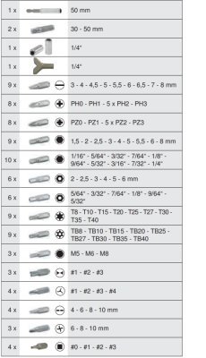 Sada bitů KS TOOLS 911.2026