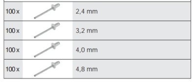Slepé nýty KS TOOLS 970.0150
