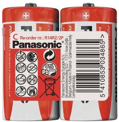 Panasonic Red Zinc C baterie LR14/2 (shrink 2ks)