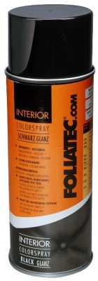 Foliatec barva na interiér ve spreji, černá lesklá, 400ml