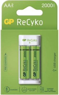 GP nabíječka baterii Economy E211 + 2x AA REC 2000