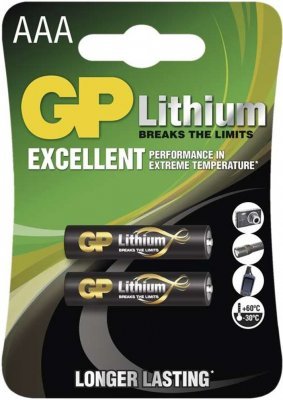 GP Lithium baterie AAA LR03/2 (2ks)