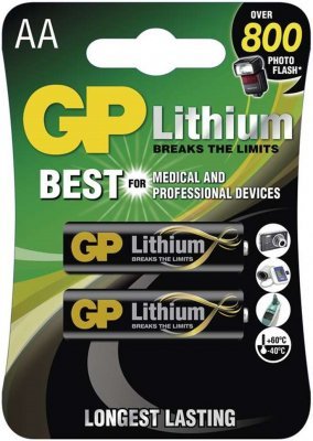 GP Lithium baterie AA LR6/2 (2ks)