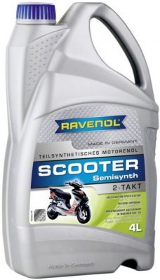Motorový olej Ravenol Scooter Teilsynth 2T, 4L