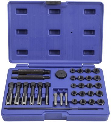 QUATROS Sada na opravu závitů žhavících svíček  M8x1/M10x1/M10x1.25/M12x1.25 33ks QS14140