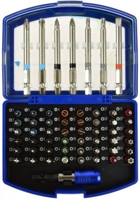 Sada šroubovákových bitů - ploché, křížové, Imbus, Torx, 56 kusů GEKO G30061