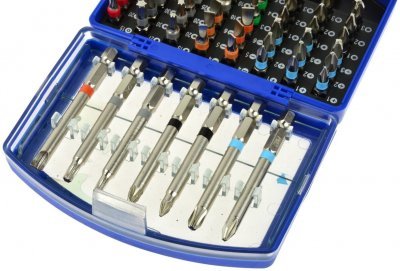 Sada šroubovákových bitů - ploché, křížové, Imbus, Torx, 56 kusů GEKO G30061