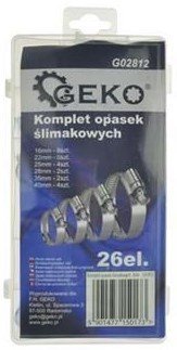 Hadicová spona 26ks, 16-40mm GEKO G02812