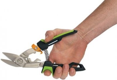 Fiskars převodové nůžky na plech PowerGear, offsetové pravé