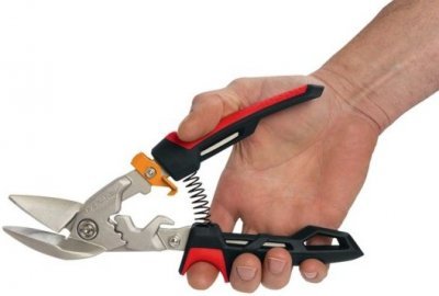 Fiskars převodové nůžky na plech PowerGear, offsetové levé