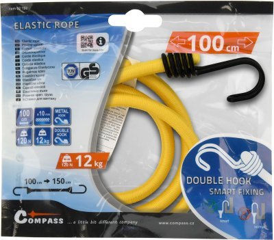 Compass upínač pružný DOUBLE HOOK 10mm/100cm tüv/gs