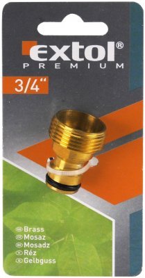 Adaptér vnější zavit, 3/4", MOSAZ EXTOL PREMIUM