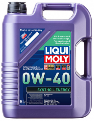 Motorový olej Liqui Moly Synthoil Energy 0W-40, 5L