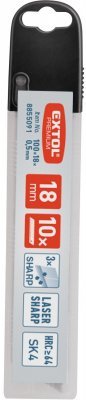 Břity ulamovací do nože, 18mm, 10ks, SK4 EXTOL PREMIUM