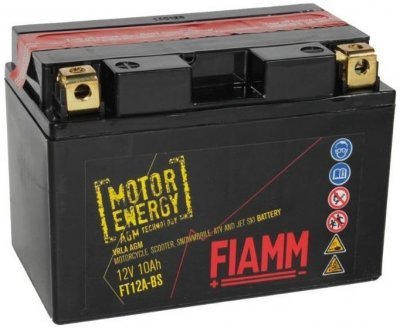 Motobaterie Fiamm Motorenergy AGM 12V, 9.5Ah, FT12A-BS