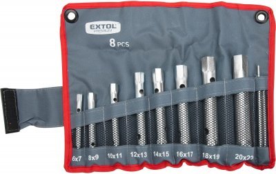 Klíče trubkové, sada 8ks, 6-22mm, CrV EXTOL PREMIUM