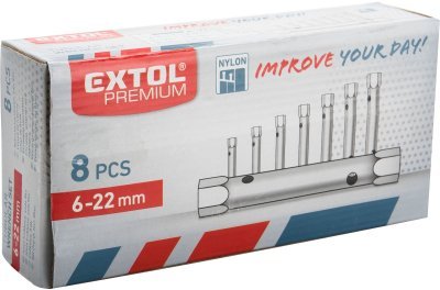 Klíče trubkové, sada 8ks, 6-22mm, CrV EXTOL PREMIUM