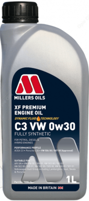 Motorový olej Millers Oils XF Premium C3 VW 0W-30, 1L