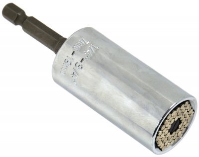 Univerzální nástrčná hlavice CrV 7-19mm + adaptér GEKO G15020