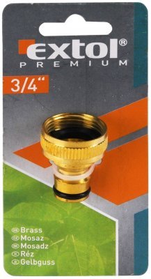 Konektor na kohoutek, 3/4", MOSAZ EXTOL PREMIUM