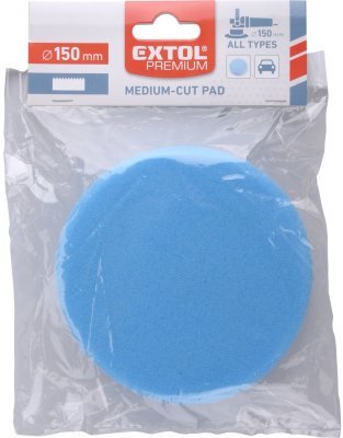 Kotouč leštící pěnový, T60, modrý, ⌀150x30mm, suchý zip ⌀125mm EXTOL PREMIUM