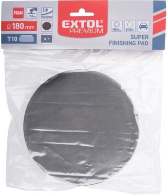 Kotouč leštící pěnový, T10, černý, ⌀180x30mm, suchý zip ⌀150mm EXTOL PREMIUM