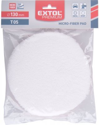 Kotouč leštící, mikrovlákno, T05, ⌀130mm, suchý zip EXTOL PREMIUM