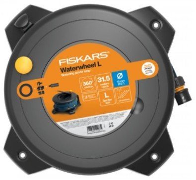 Fiskars buben s hadicí Solid L, 13 mm (1/2”), dosah 31,5 m