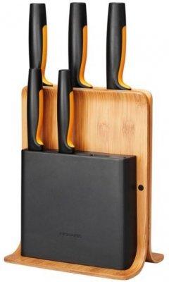 Fiskars bambusový blok s pěti noži Functional Form