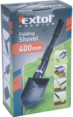 Lopatka skládací s motyčkou, délka 40cm, šířka 9,5cm EXTOL PREMIUM