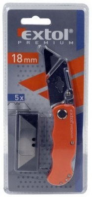 Nůž zavírací s výměnným břitem, 19mm EXTOL PREMIUM