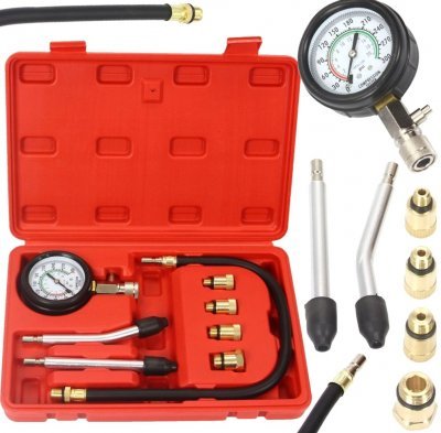 Kompresiometr pro zážehové motory, sada 8ks, tester komprese MAR-POL M57681