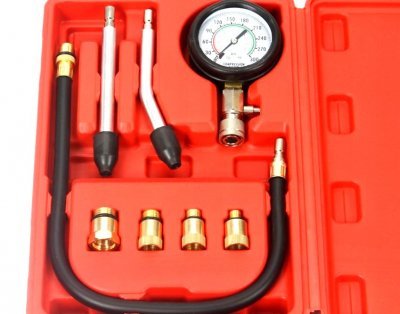 Kompresiometr pro zážehové motory, sada 8ks, tester komprese MAR-POL M57681